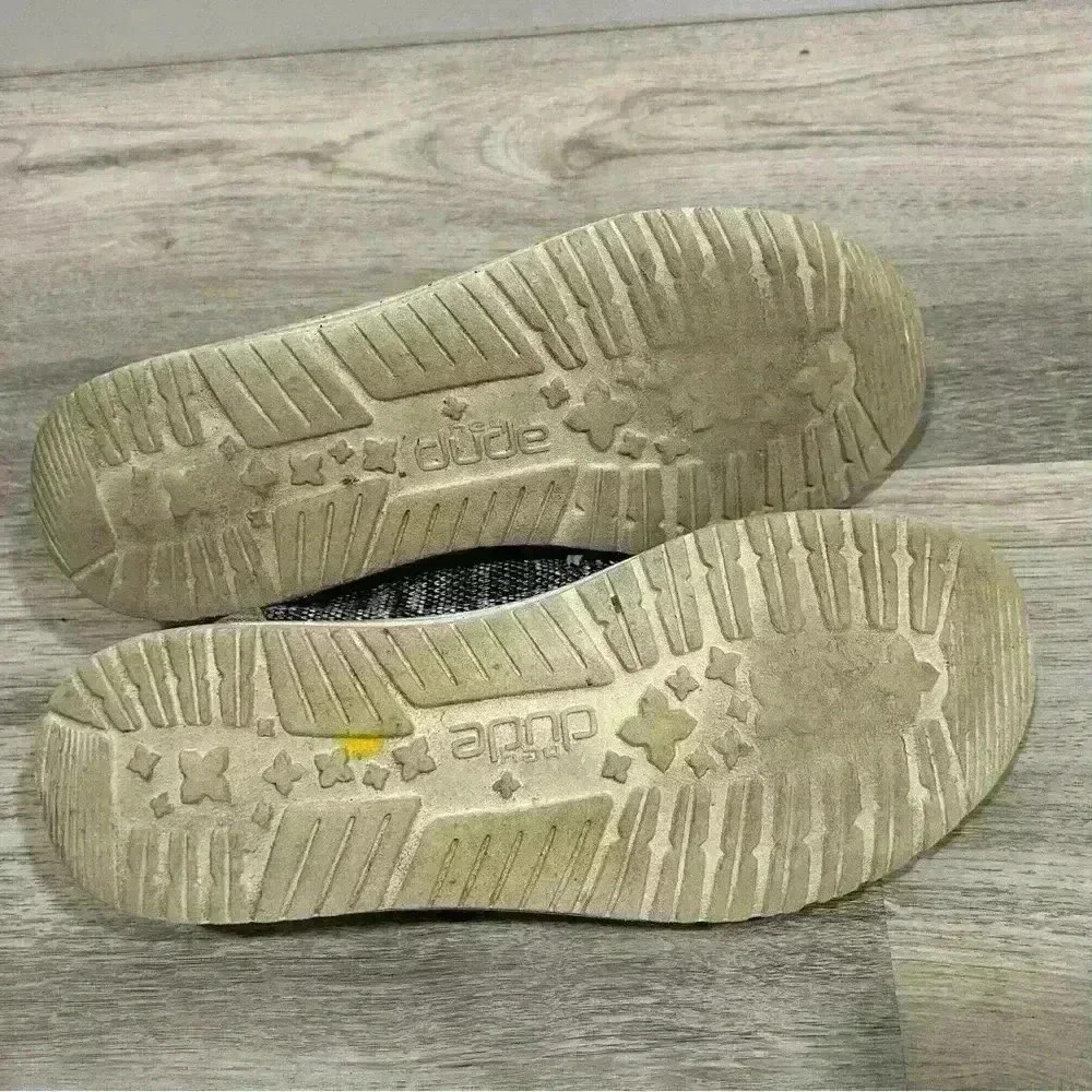 Hey Dude Wendy Sox Dark Grey Canvas Casual Lightweight Slip On Shoes Size 6 - Picture 6 of 9